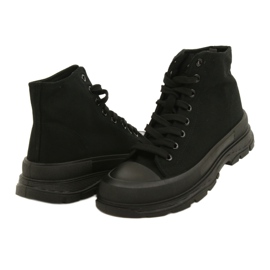 News Baskets Hautes Noires sur Plateforme 21SP02-1050 le noir 4