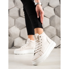 Renda Baskets hautes en cuir écologique beige 2 Renda Baskets hautes en cuir écologique beige 2