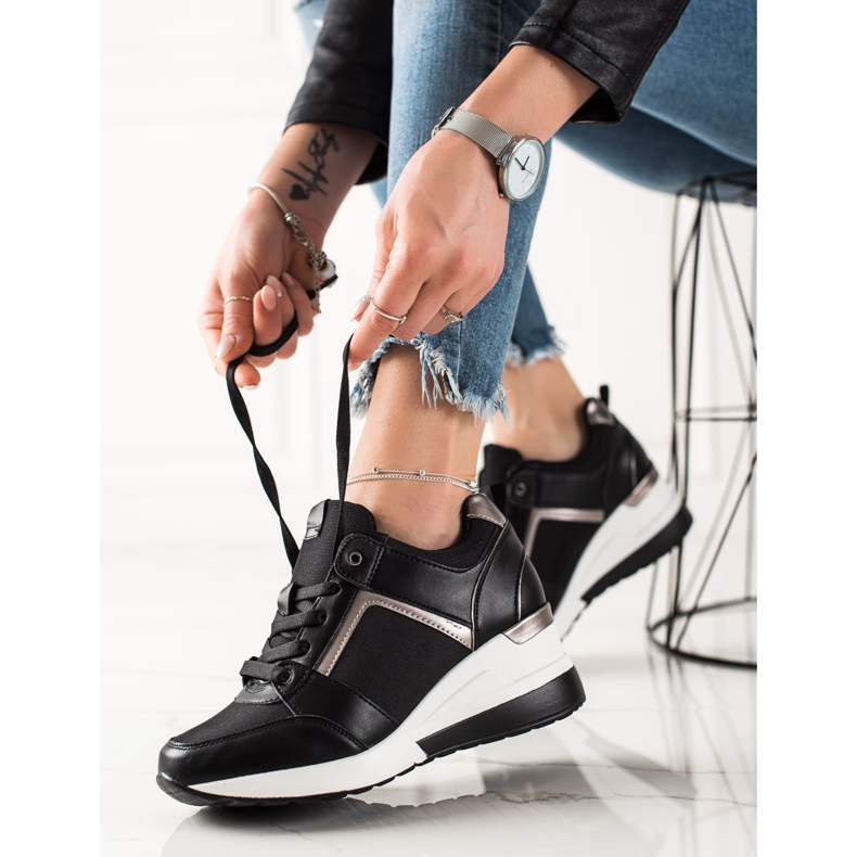 TRENDI Baskets noires élégantes 1