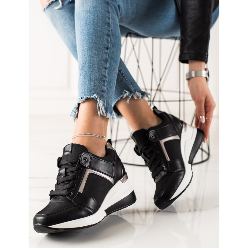 TRENDI Baskets noires élégantes 2