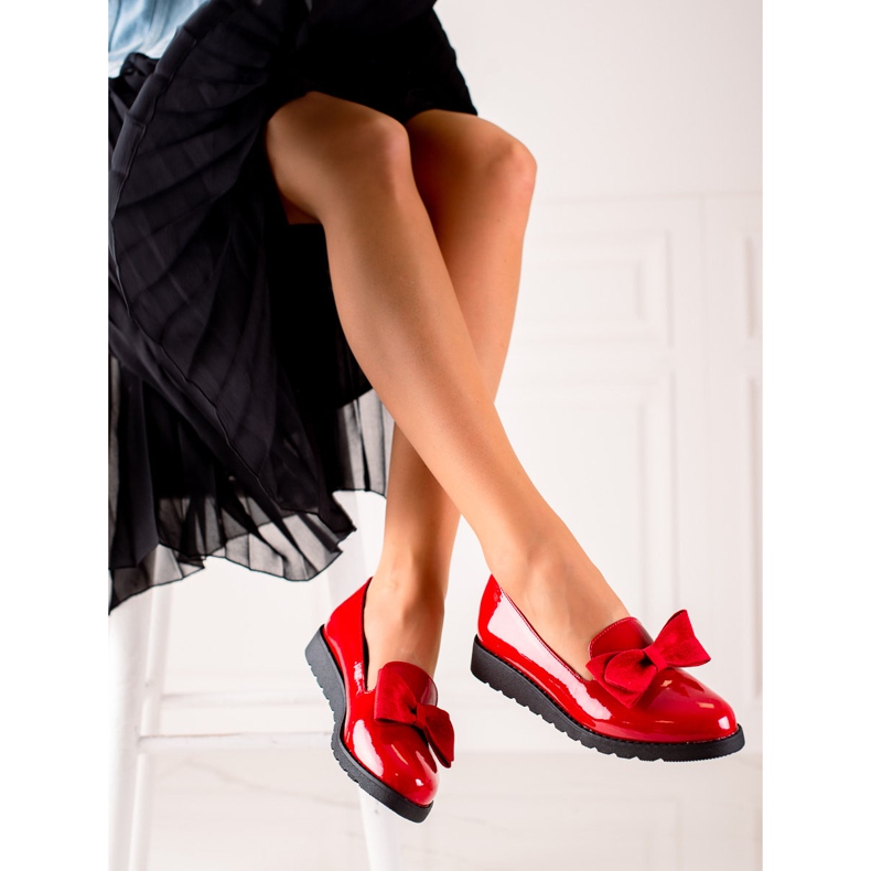La.Fi Chaussures laquées à nœud rouge 1