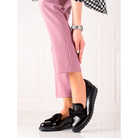 La.Fi Chaussures laquées à nœud le noir 2