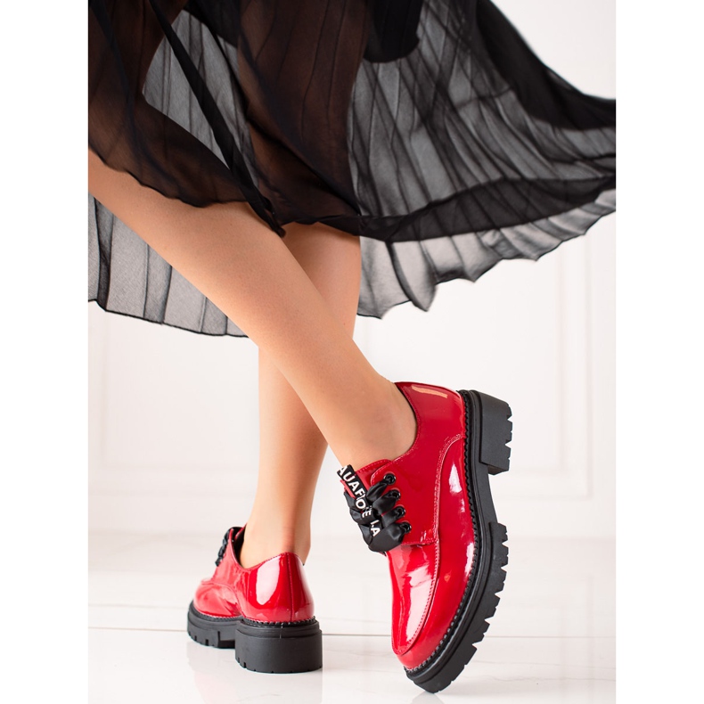 La.Fi Chaussures de mode à lacets rouge 2 La.Fi Chaussures de mode à lacets rouge 2