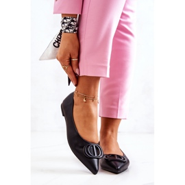 PS1 Ballerines En Cuir En Spitz Noir Rachelle 2