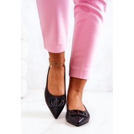 PS1 Ballerines En Cuir En Spitz Noir Rachelle le noir 6