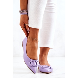 PS1 Ballerines En Cuir En Spitz Violet Rachelle 1