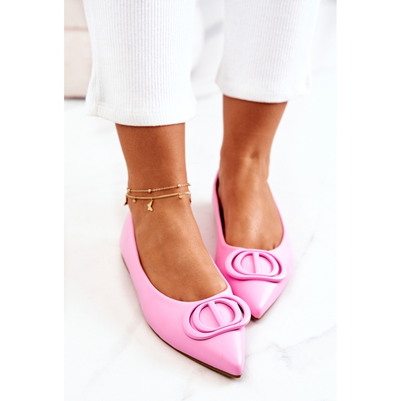 Ballerine En Cuir Rose Spitz Rachelle 1
