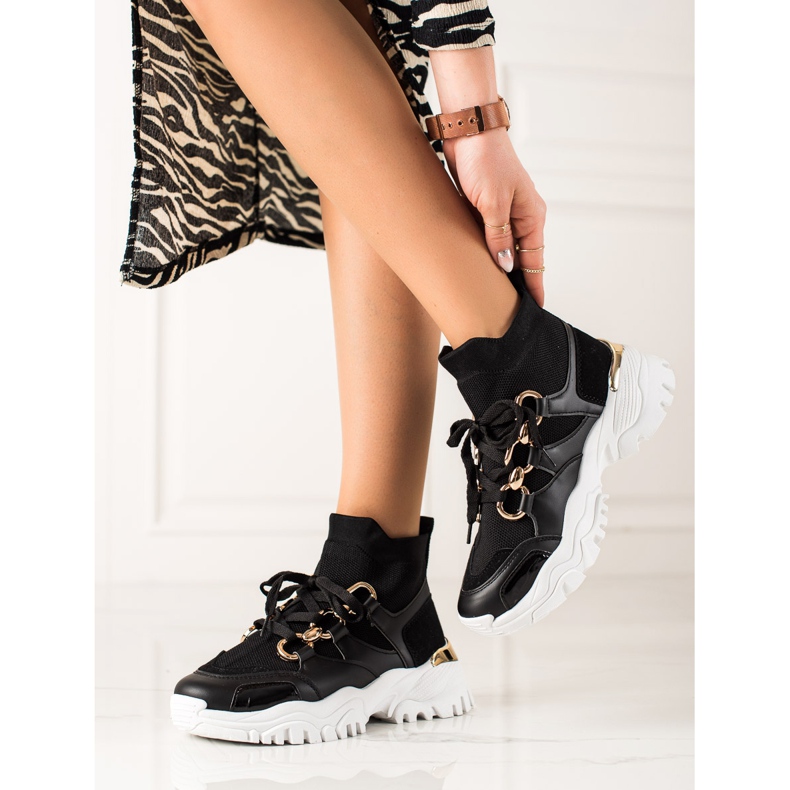 TRENDI Baskets mode le noir 2