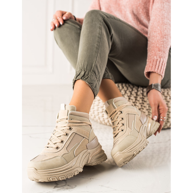 Sweet Shoes Baskets de sport beige 1