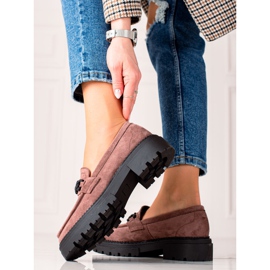 LA.FI Mocassins en Daim Marron brun le noir 4