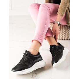 TRENDI Baskets noires classiques le noir 1