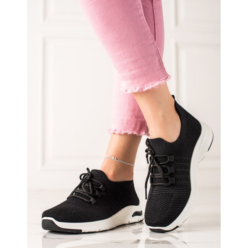 TRENDI Chaussures de sport à enfiler noir 1