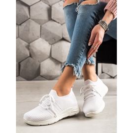 TRENDI Chaussures de sport à enfiler blanc 1