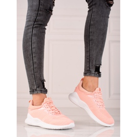 TRENDI Chaussures de sport Baskets orange rose 2