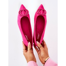 PS1 Ballerines En Daim Rose Spitz Neriso 6