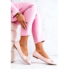 PS1 Ballerines En Daim Spitz Rose Clair Neriso 4