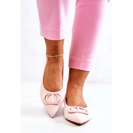 PS1 Ballerines En Daim Spitz Rose Clair Neriso 3