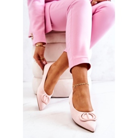 PS1 Ballerines En Daim Spitz Rose Clair Neriso 5