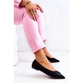 PS1 Ballerines En Daim Dans Le Noir Neriso Spitz 6