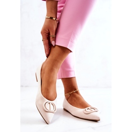 PS1 Ballerines En Daim Spitz Beige Clair Neriso 3