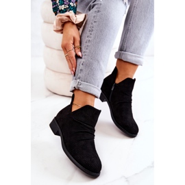 PS1 Boots froissées ajourées Noir Cynthia le noir 2