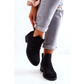 PS1 Boots froissées ajourées Noir Cynthia le noir 4