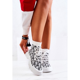 FM1 Chaussettes Kandice noires et blanches chaussures de sport le noir 2 FM1 Chaussettes Kandice noires et blanches chaussures de sport le noir 2