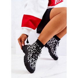 FM1 Chaussettes de sport Kandice noires et blanches 2