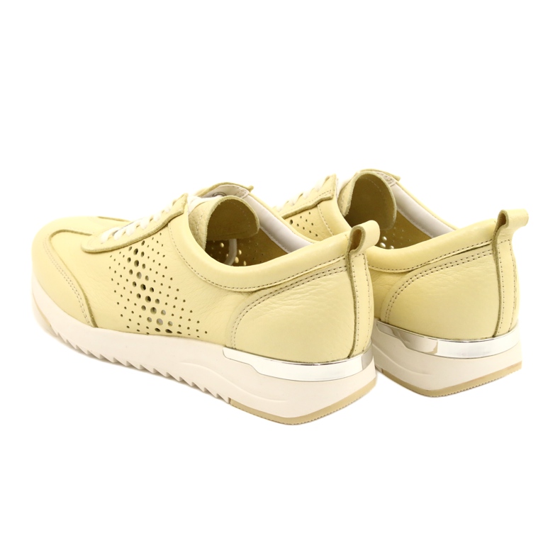 Caprice Chaussures en cuir ajouré pour femme 23500-28 655 jaune 6