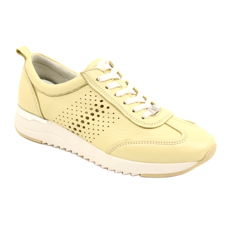 Caprice Chaussures en cuir ajouré pour femme 23500-28 655 jaune 2