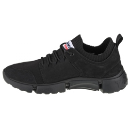 Chaussures Tommy Hilfiger Jeans Chunky Mono Sock Lea Baskets M EM0EM00679-BDS noir 1
