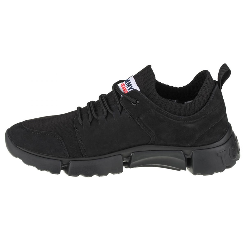 Chaussures Tommy Hilfiger Jeans Chunky Mono Sock Lea Baskets M EM0EM00679-BDS noir 1