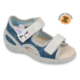 Befado chaussures pour enfants pu 065P154 bleu marin argent 1