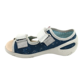 Befado chaussures pour enfants pu 065P154 bleu marin argent 2