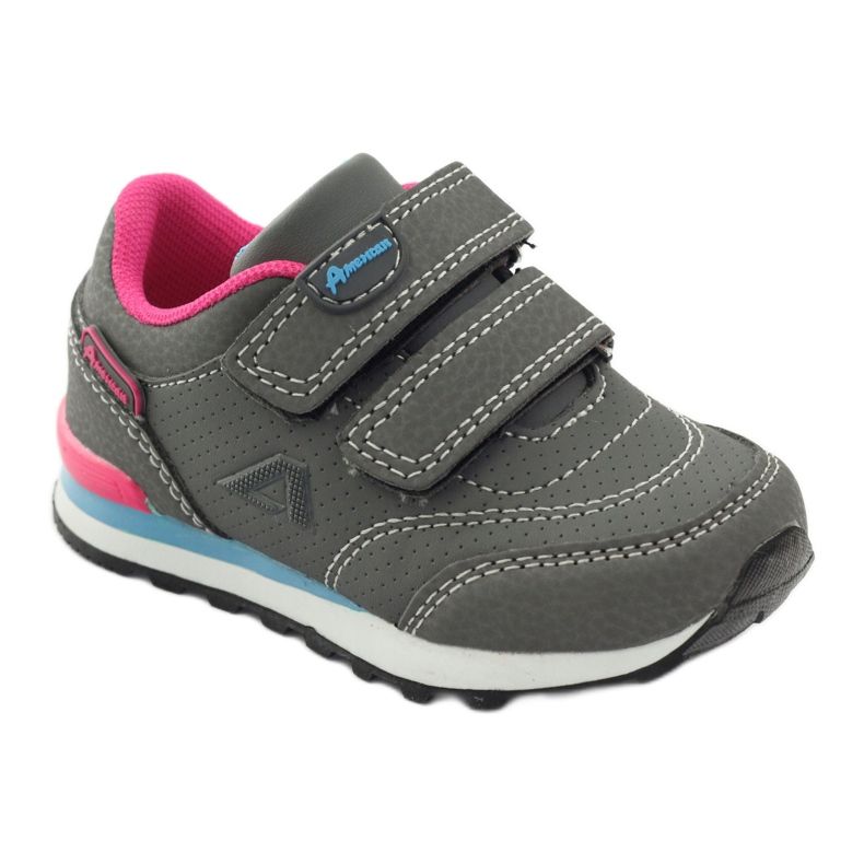 American Club Semelle de sport ADI en cuir American D1 sz bleu rose gris 1