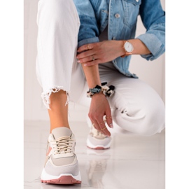 Sweet Shoes Baskets à la mode beige le noir 2