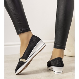 Baskets compensées noires Burris le noir 1