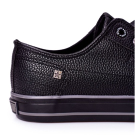 Baskets en cuir pour hommes Big Star II174002 Noir 2