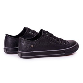 Baskets en cuir pour hommes Big Star II174002 Noir le noir 1