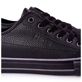 Baskets en cuir pour hommes Big Star II174002 Noir 3