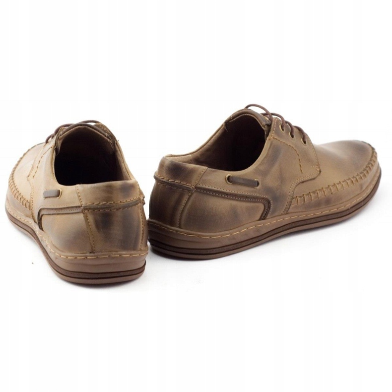 Polbut Chaussures homme en cuir J44PŁ marron brun 4