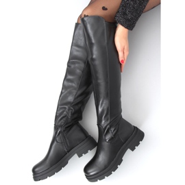 Bottines cavalières femme Sofia Noir le noir 1