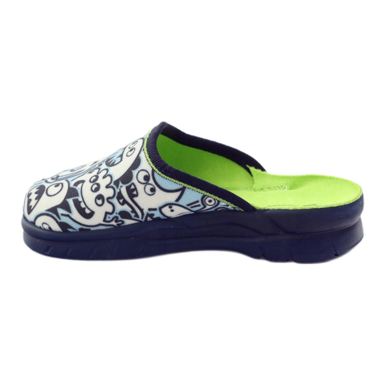 Pantoufles à colorier Befado chaussures pour enfants blanc bleu marine bleu 2