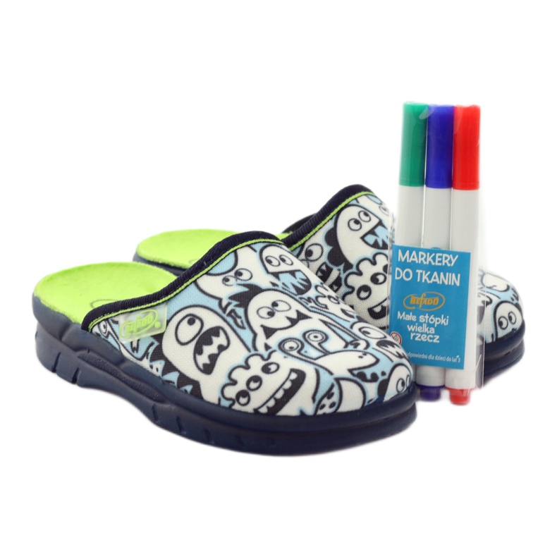 Pantoufles à colorier Befado chaussures pour enfants blanche bleu marin bleu 5 Pantoufles à colorier Befado chaussures pour enfants blanche bleu marin bleu 5