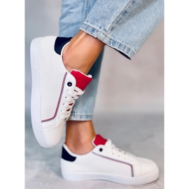 Baskets femme Volve BLANC / MARINE blanche 2