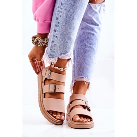 FM1 Sandales Reese beiges à boucle 1 FM1 Sandales Reese beiges à boucle 1