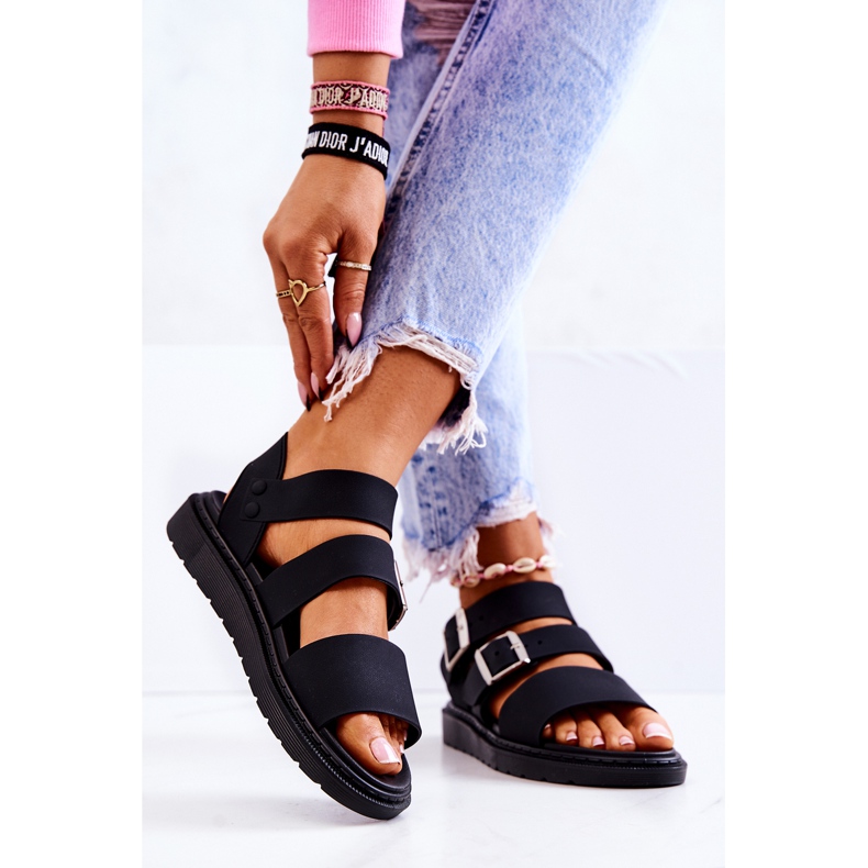 FM1 Sandales à boucle noires Reese 2