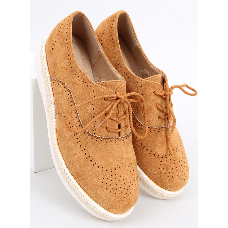 Chaussures espadrilles femme Apia Camel brun 1