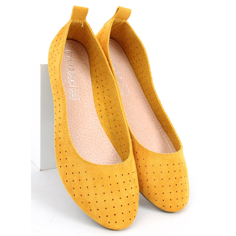 Ameli Ballerines ajourées Jaune 2