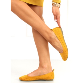 Ameli Ballerines ajourées Jaune 4